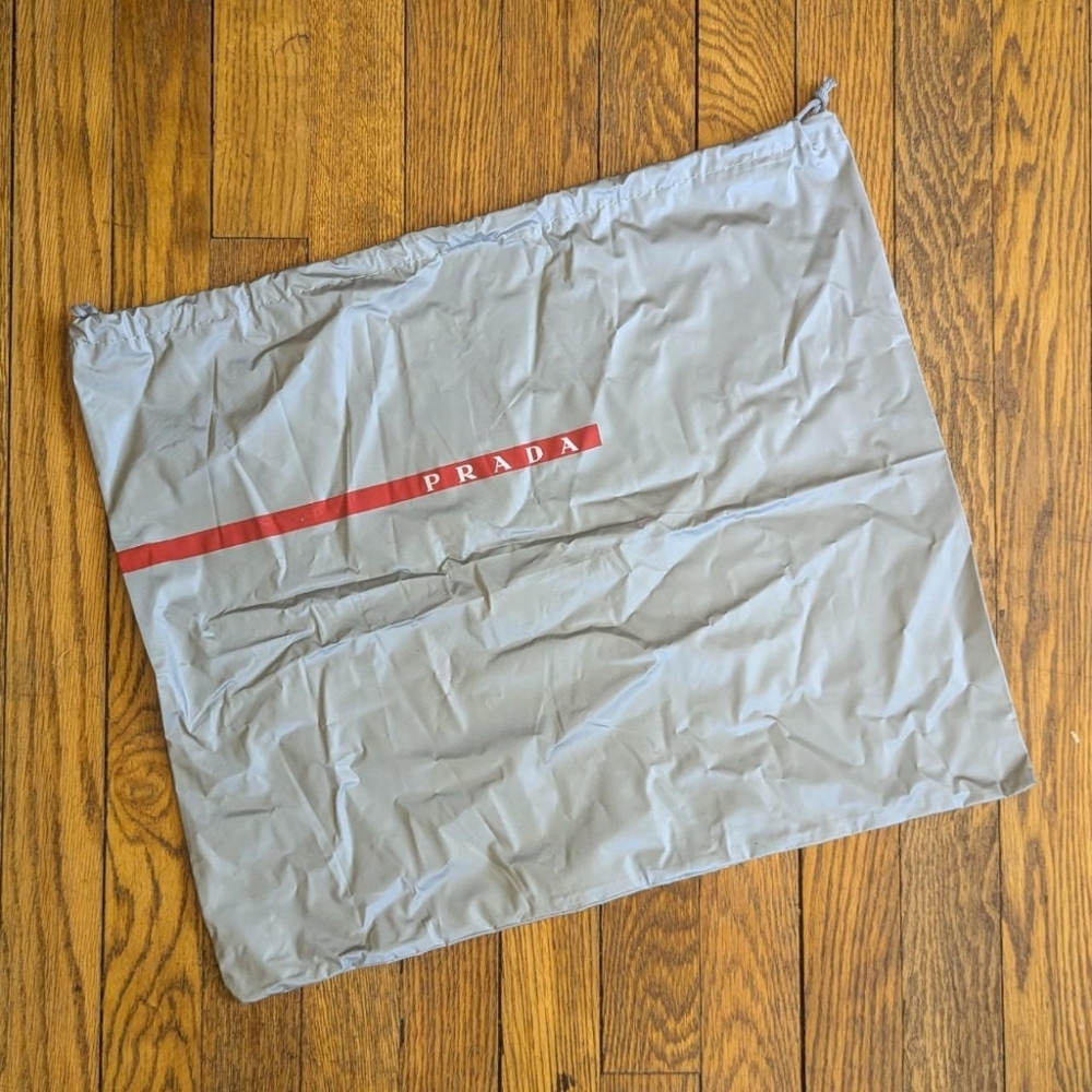 Prada Silver Grey Drawstring Dustbag Pouch